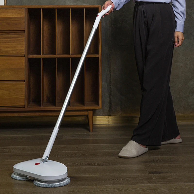 Jesun New Design Popular Spray Spinwave Cordless Wet Mop Cleaner Spray Swivel Smart Cordless Electric Mop With 2 Refills