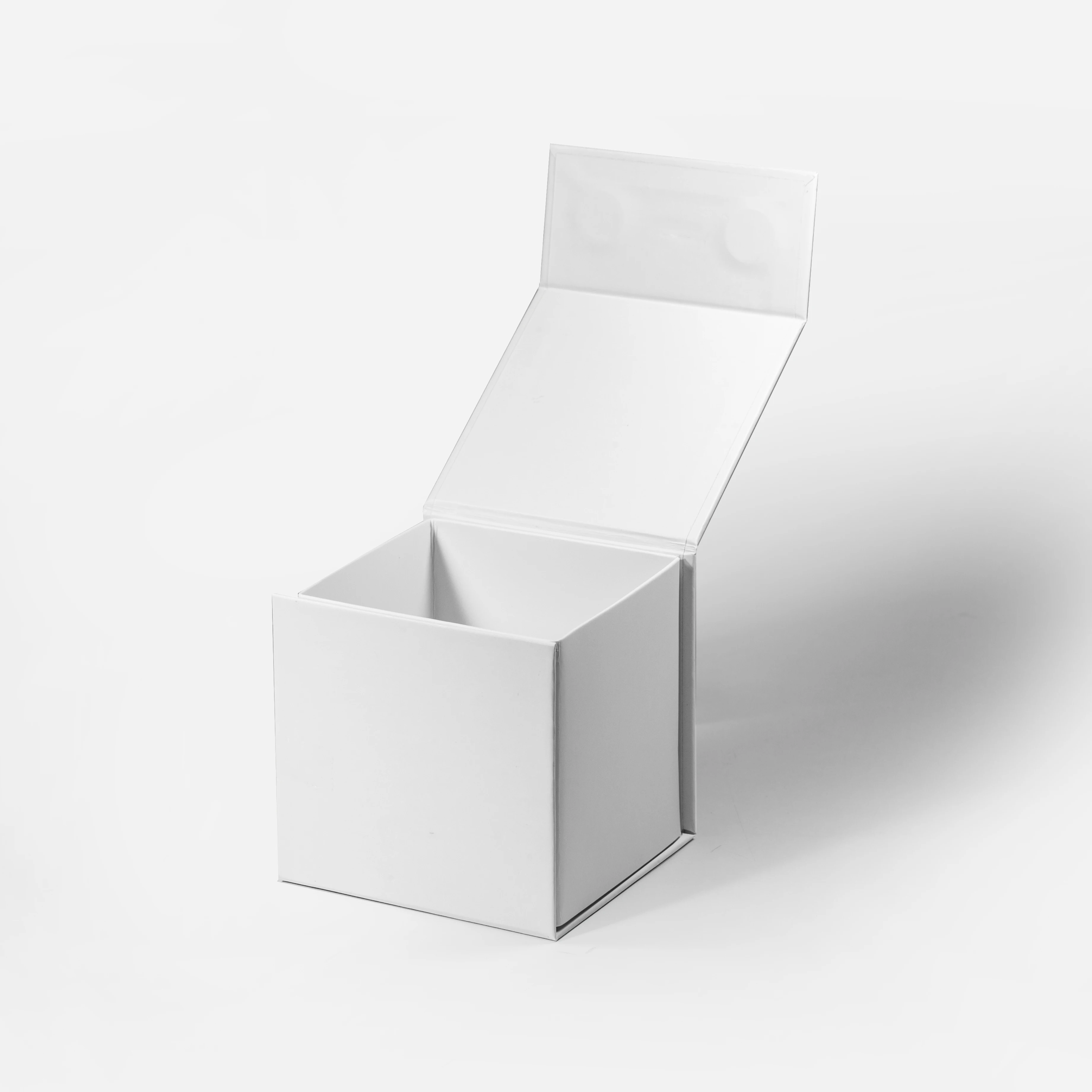 Recycled Small Cube Custom Printing Magnetic Closure Retail Gift Box for Candle Box Packaging Luxury