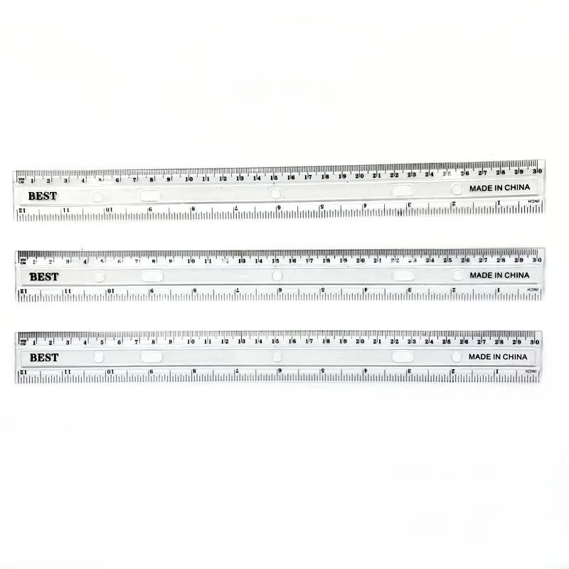 Хорошее качество пластиковая линейка для рисования износостойкая Антистатическая прозрачная Гибкая прямая Линейка