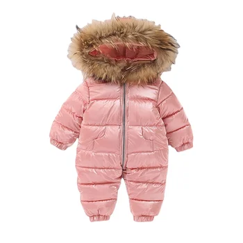 Winter baby girlOutdoor snow Suits baby clothing wear down jacket snowsuit one piece ski kids toddler jumpsuit