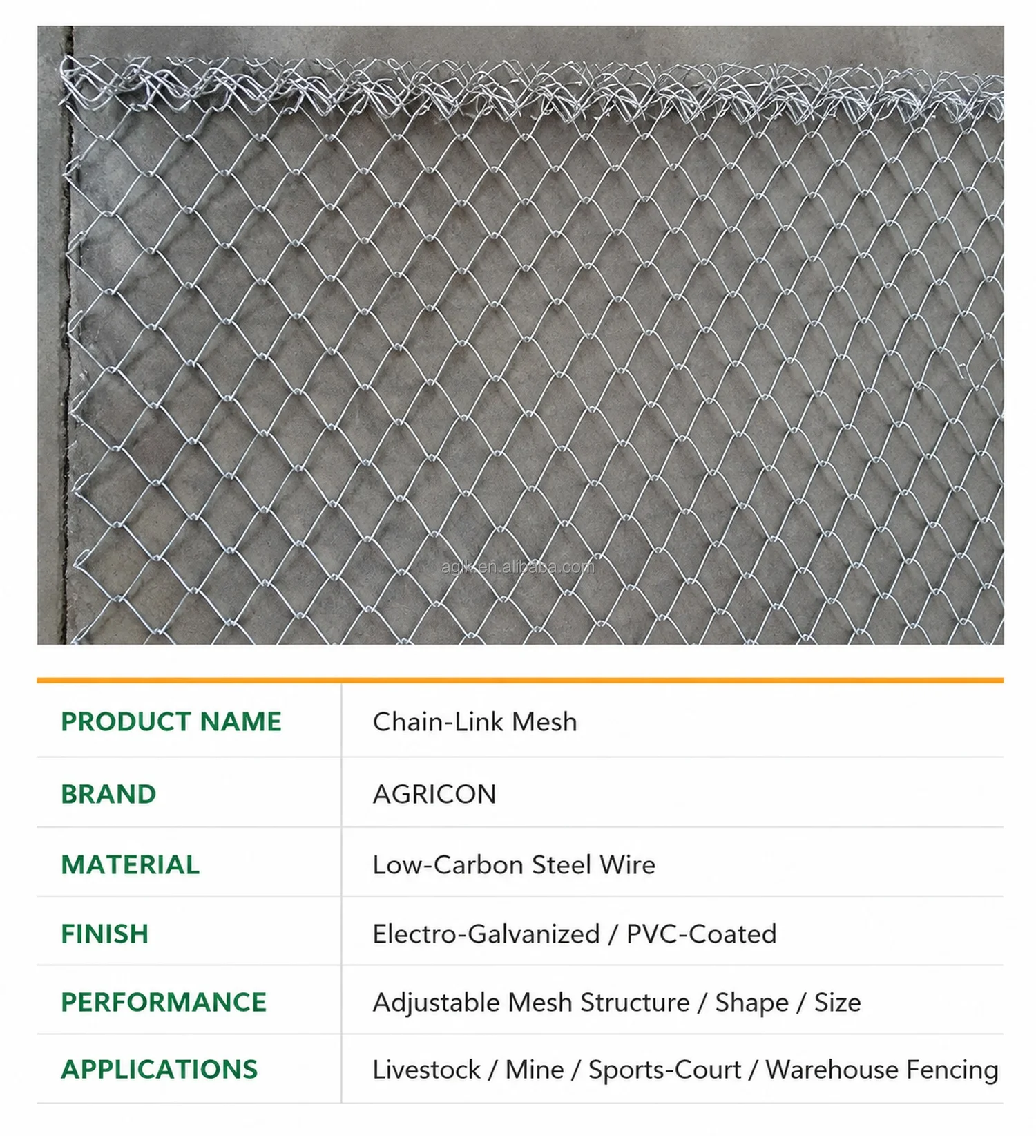 Galvanized Chain Link Fence