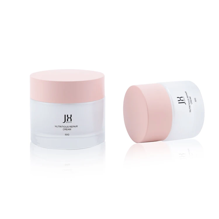 Custom Empty Glass Cream Jars with Screw Lid for Body Cream Cosmetic Container