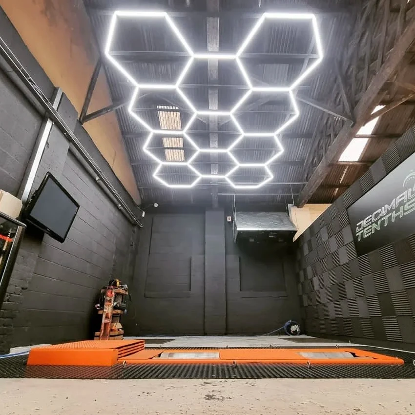 ガレージ用六角形LEDライト 5個六角形 led ガレージライト 洗車室 天井