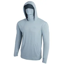Wholesale Custom Logo Quick Dry Long Sleeve Fishing Wear Hoodie Shirts Upf50+ Hooded Hiking Fishing Shirts