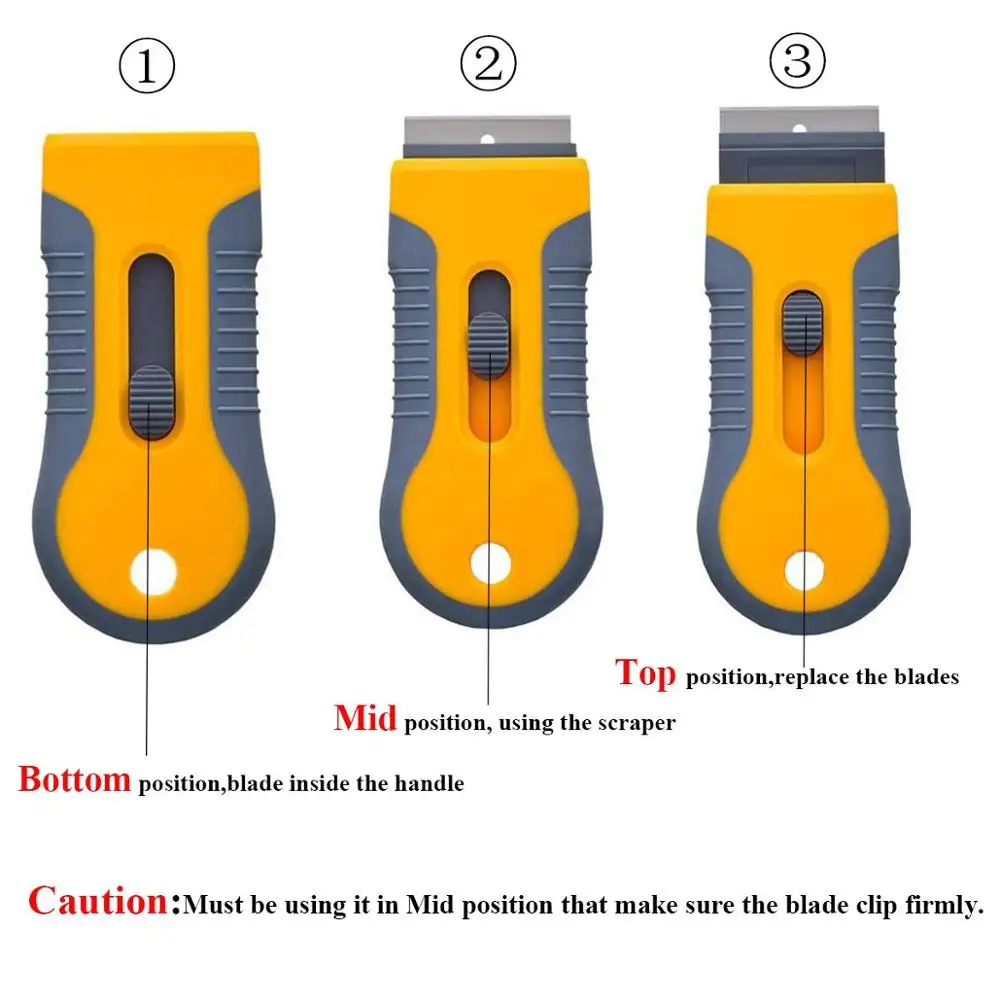 Safety Retractable Razor Scraper with Blades
