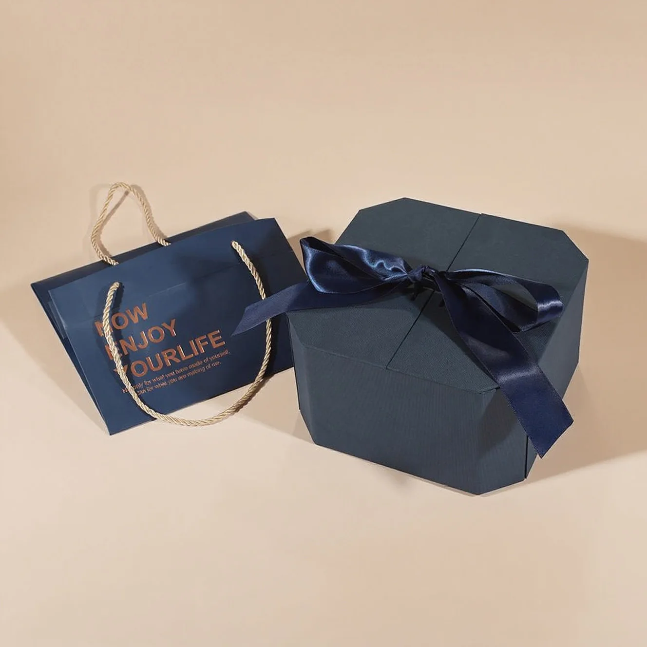 Luxury Magnetic Closure Gift Box for Men | Custom Blue Birthday Gift Set with Surprise Opening | Elegant Presentation Box for Him
