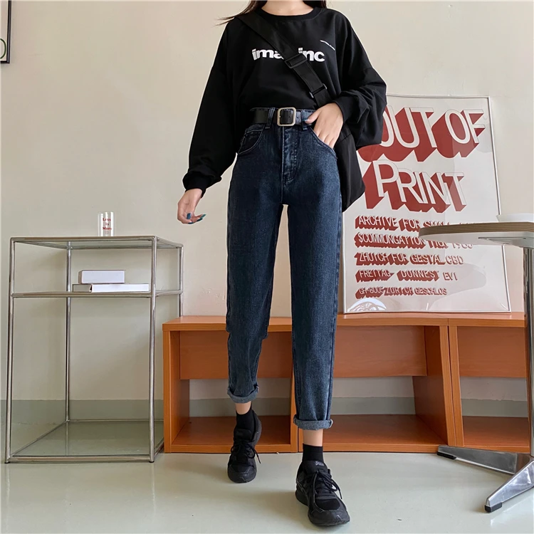 Harlan-pantalones Vaqueros De Pierna Ancha Para Mujer,Jeans Femeninos De Talla  Grande Chic,Holgados Y Finos,Rectos De Nueve Puntos,De Franela - Buy De Dos  Piezas Pantalones Conjunto,Señoras Coreano Pantalones,Mujer Pantalones  Product on Alibaba.com