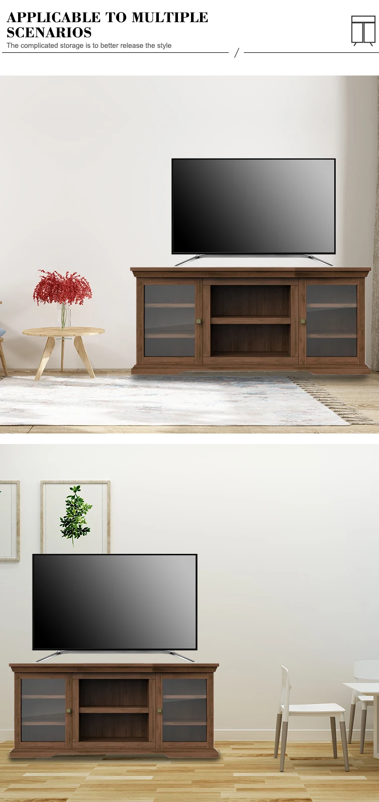 Living Room Bedroom TV Unit Modern Furniture Wood TV Bench TV Cabinet Stand