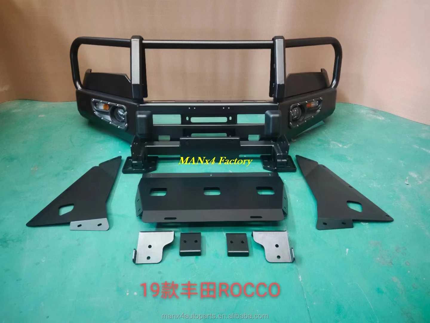 Hilux rocco18-20 ブルバー Toyota Hilux Revo Rocco 2018+ - Steel Front Bumper Bull Bar