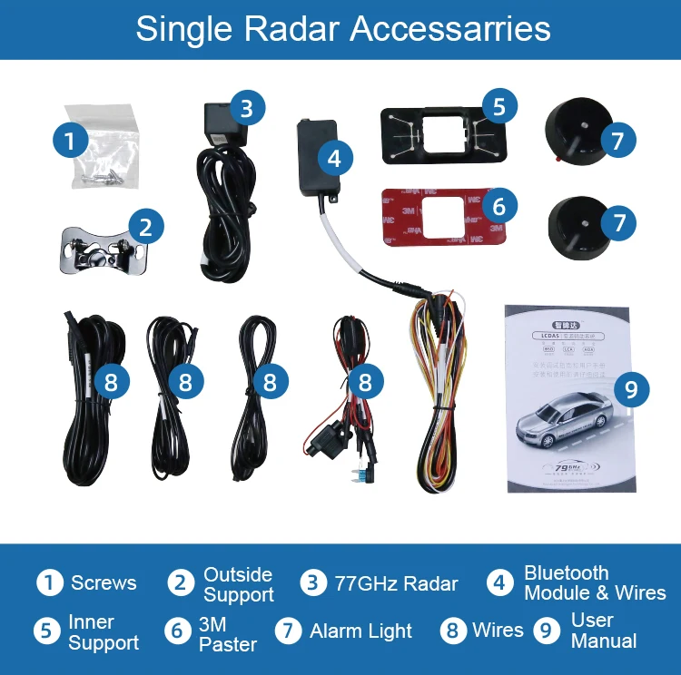 Car BSD 77ghz Millimeter Wave Radar - Anti Crash Sensor