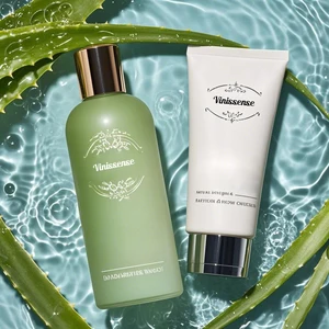 Factory Wholesale Hydrating and Soothing Mild and Non-Irritating for Daily Use Unisex Aloe Vera Body Lotion and Cleanser Set