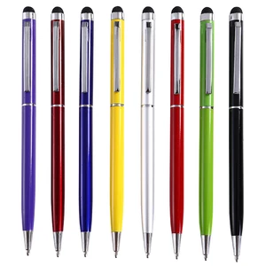 Best Writing Promotion Hotel Branded Pen  Screen Top Pen Custom Logo Metal Slim Ball Pen