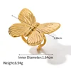 Boucles d'oreilles en acier inoxydable doré