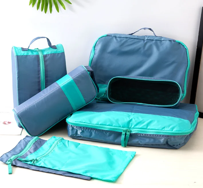 Customized Lightweight Travel Luggage Organizer Bags 7 Pcs Packing