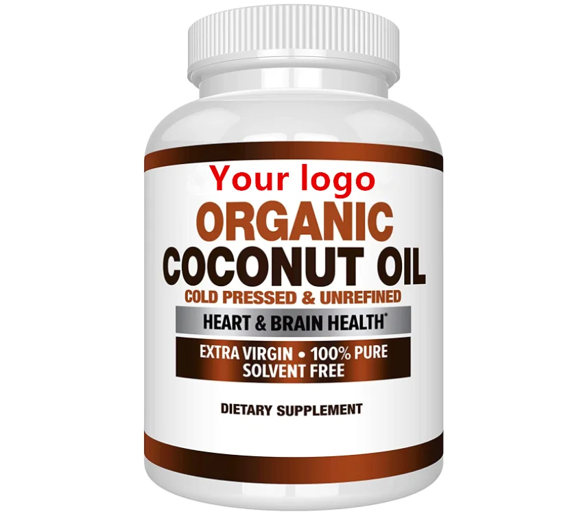 Wholesale price Private label healthcare supplement organic Cold pressed virgin coconut oil VEGAN soft capsule softgel in bulk