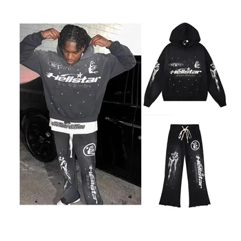 Wholesale Men 1:1 Hoodie Hip Hop Heavyweight Oversized Sweatpants Set ...