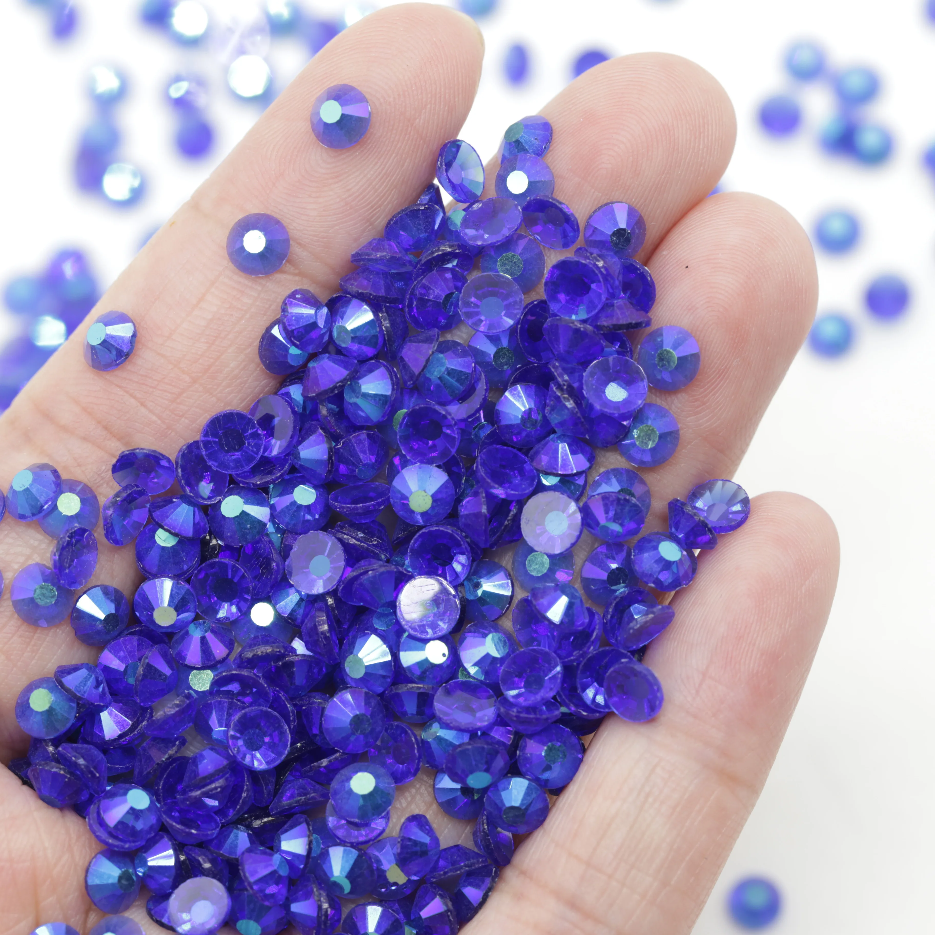 Perles Strass à Dos Plat En Cristal/verre - Transparent Blanc, Sans Plomb, Pour Créations