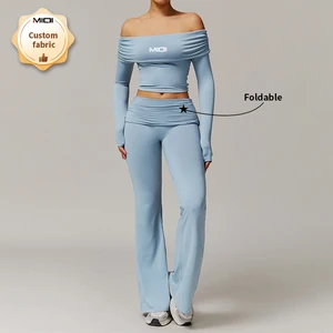 OEM Custom Single-shoulder Yoga Bra Outfit Sports Yoga Suit Workout Leggings Yoga Pants Activewear Sets