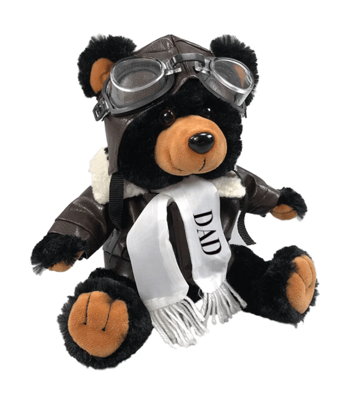 Personalised Pilot Teddy Bear Customize Aviator Bear Toy Stuffed Pilot Teddy Bear With Leather Jacket and Hat