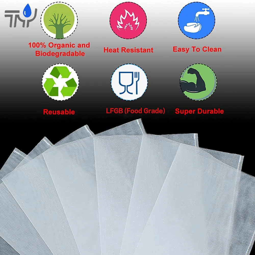 25 37 48 73 90 120 160 190 200 220 микрон, пакеты для извлечения, нейлоновый фильтр, термопресс