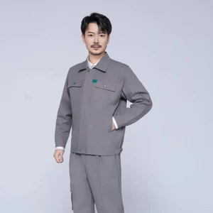 Customized Long Sleeve Worker Uniform Jackets Pants and Coveralls Cotton & Polyester Safety Clothing for Construction Workwear
