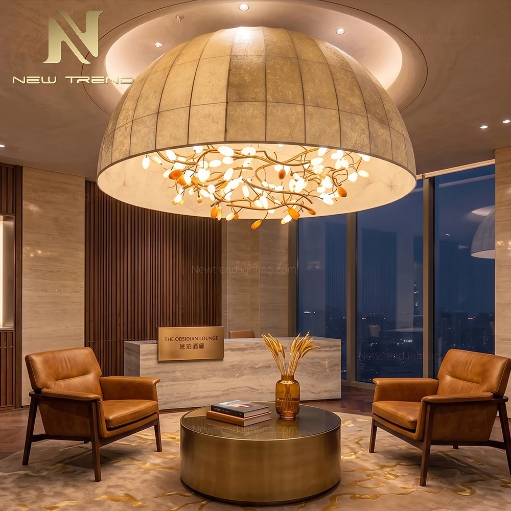CPL-525 Custom Sculptural LED Chandelier: Oversized Bespoke Statement Lighting Manufacturer for Luxury Hotels & Restaurants