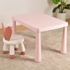 Pink table and red rabbit chair with anti-slip pads