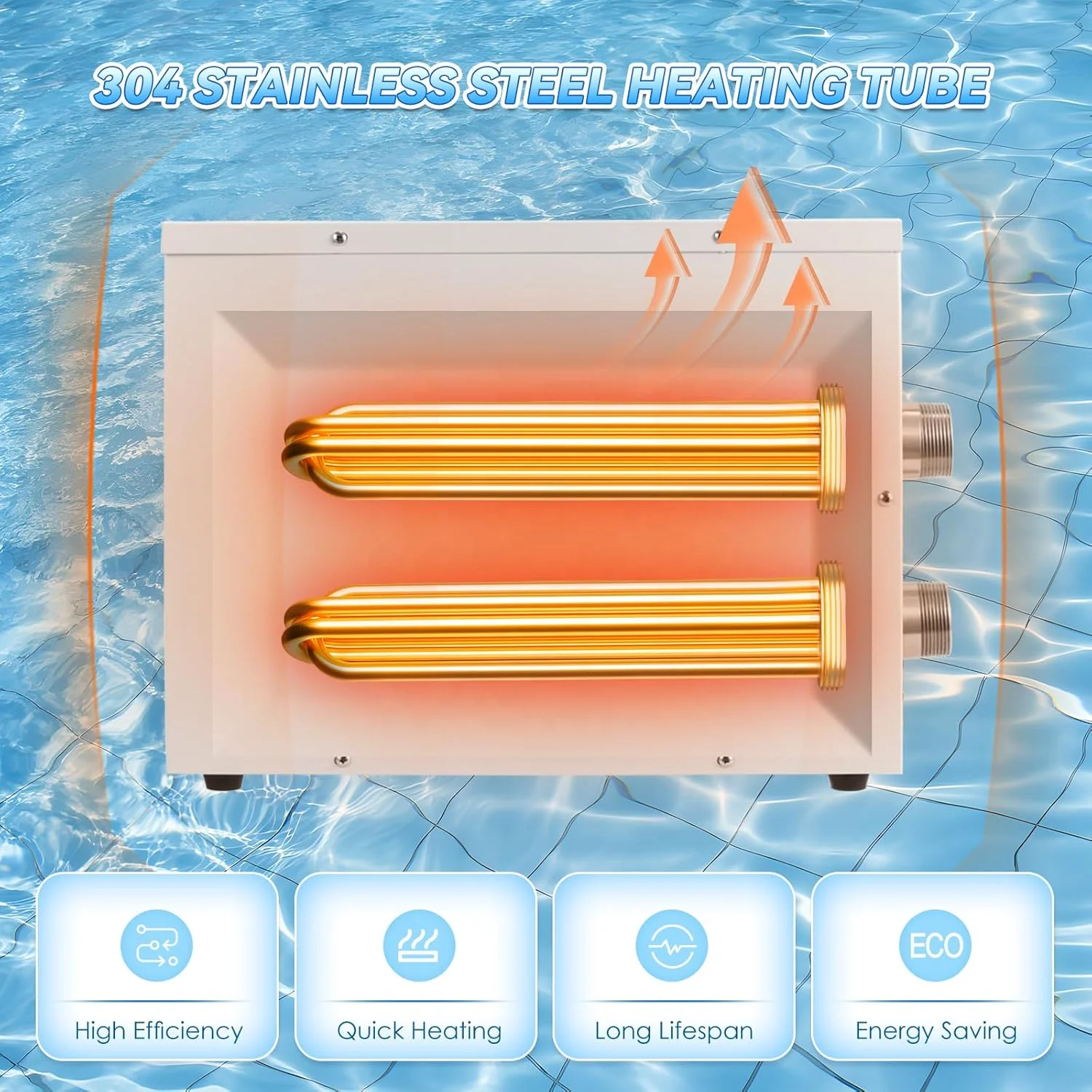 11KW 220V Electric Swimming Spa Heater Hot Tub Water Thermostat with Touchscreeen for Above Ground Inground Pool Spa Bathtub