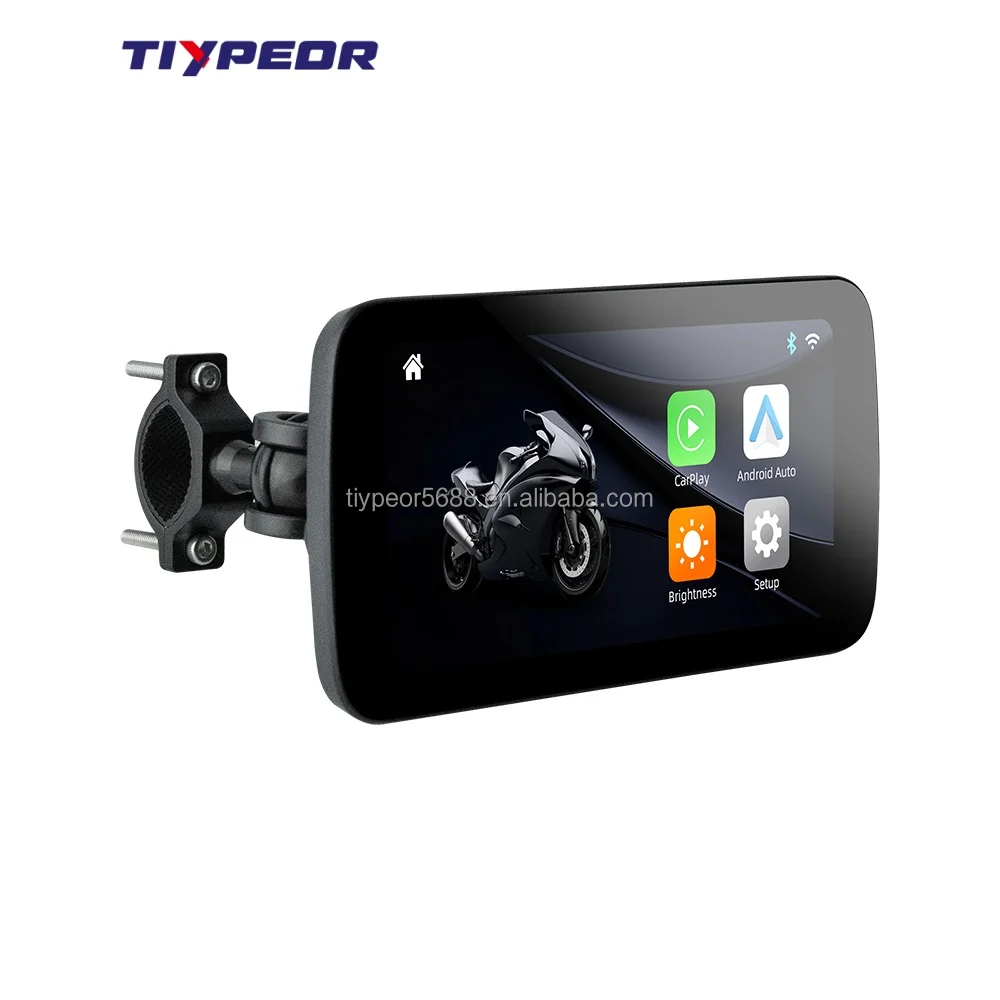 product tiypeor 625 inch motorcycle gps wifi moto navigation waterproof apple carplay display screen portable motorcycle android auto-9