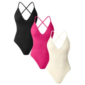 OQQ Women's Sexy Sling V-Neck Bodysuit High Quality Sports Jumpsuit for Yoga & Dance Hot Selling