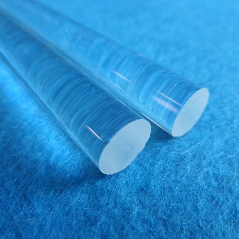 Transparent Quartz Glass Light Guide Rod Quartz Rods to Map Custom High-temperature Optical Fiber Rods