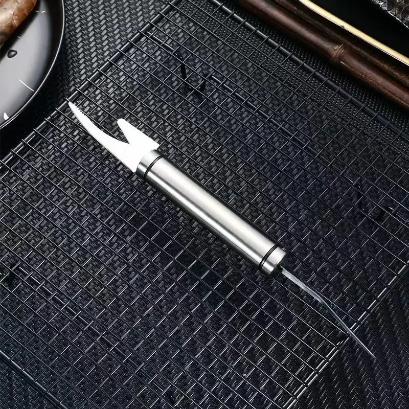 Остроконечный нож для креветок с двойной головкой многофункциональный рыбы