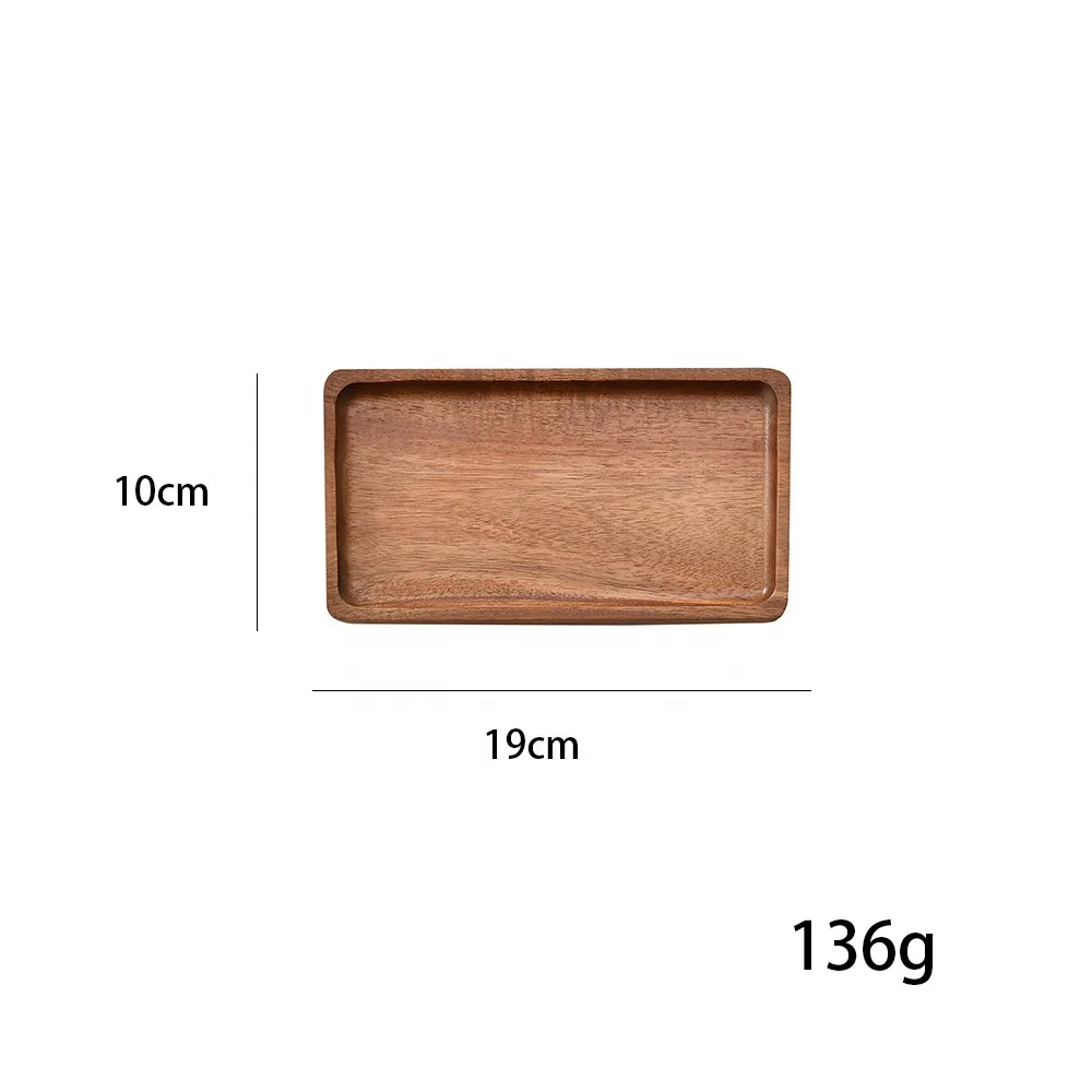 Modern Rectangular Wooden Serving Platters Long Sustainable Plate Dishes for Home or Wedding Solid Design for Restaurant Use