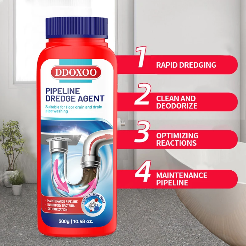 Hot Sale Toilet Pipe Drain Unclogging Dredger Agent  300g Drain Cleaner Powder Clog Remover Kitchen Sink and Drain Cleaner
