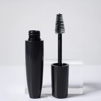 Special design black bottle blowing curve custom logo chunky high capacity 20 ml corrugated empty plastic big mascara tubes