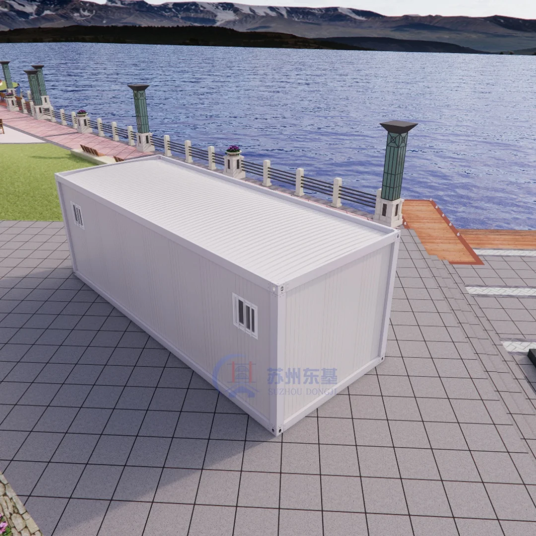 منزل حاويات غرفة نوم واحدة ومطبخ وحمام مع منزل 20 قدم و40 قدم، منزل حاويات معياري فاخر جاهز متنقل