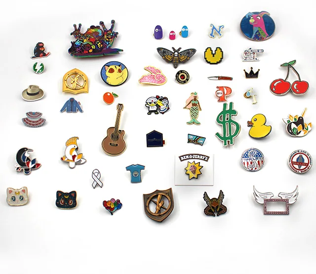 Free Samples Custom Customized Logo Accessories Metal Magnetic Porte ID Button Badge Brooch Lapel Enamel Pins