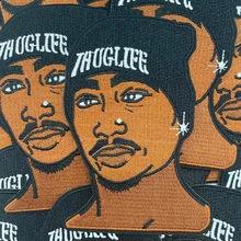 Black Man Embroidery Chenille Patches Iron on Black History Patches Applique Badges for Wholesale