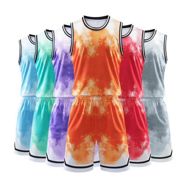 2025 Wholesale Sublimated Basketball Jersey Set Customizable Logo Embroidered Plus Size Feature Printed Technique for Teams