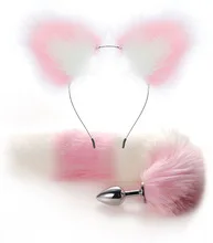 Set di coda di metallo con forcina per capelli, dilatatore anale sexy con coda di volpe, massaggiatore per la prostata, dilatatore anale per coppia, cosplay_voghion.com