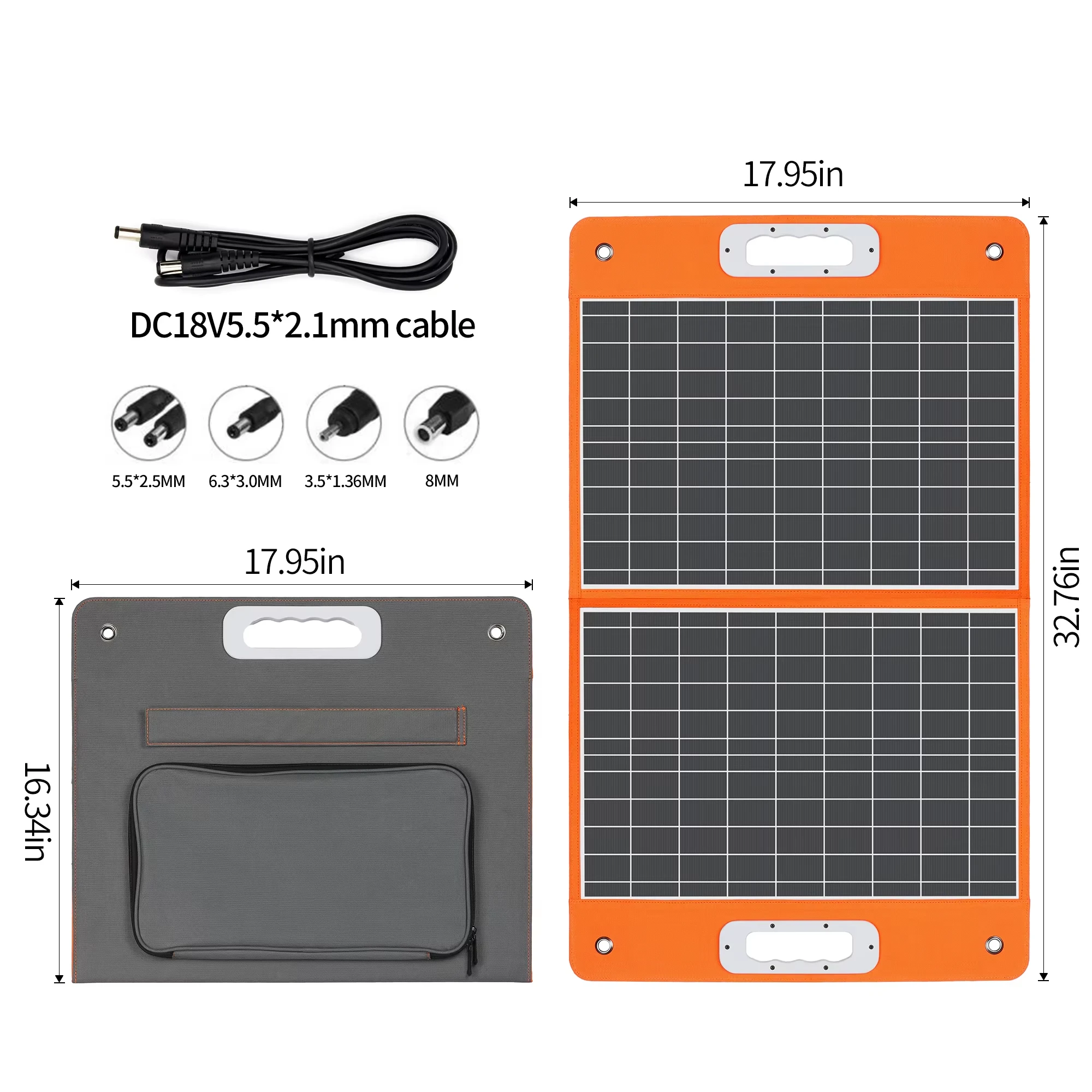 Schnellladefähiges, tragbares und faltbares Solarpanel-Set (18 V, 100 W/200 W) im Kofferformat – ideal für Camping_voghion.com