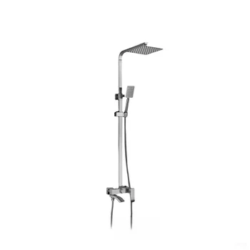 304 Stainless Steel Square Shower Head, 3-Function Waterfall Shower Faucet