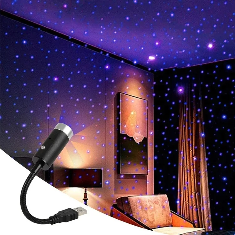 Multiple Lighting Effects Red Decor Romantic Car Roof Ceiling Starry Sky Usb Led Night Light