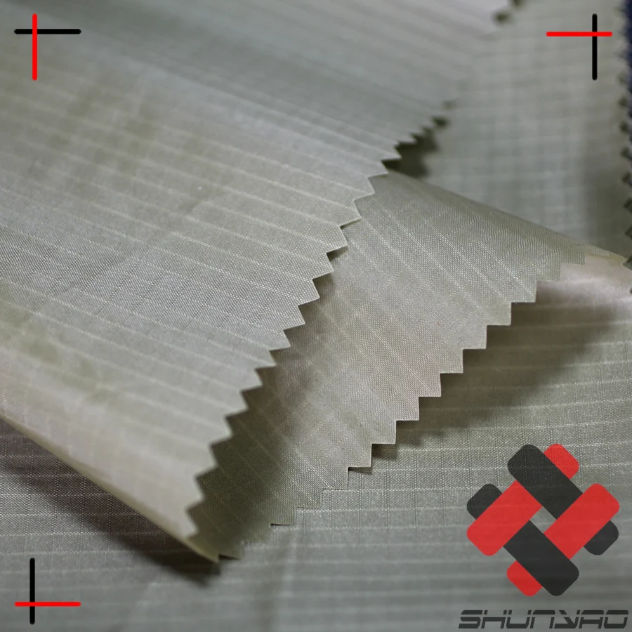 Tear Resistant Silicone Coated 40D Nylon Ripstop Fabric