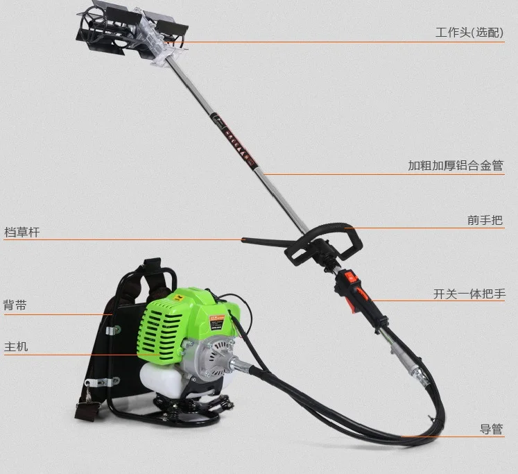Multifunctional Gasoline Power Mini Weeding Machine Knapsack Grass Spader