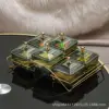Plastic square bowl - bright green
