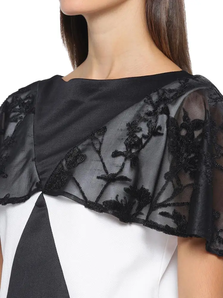 DESIGNER CAPE TOP in BLACK and WHITE