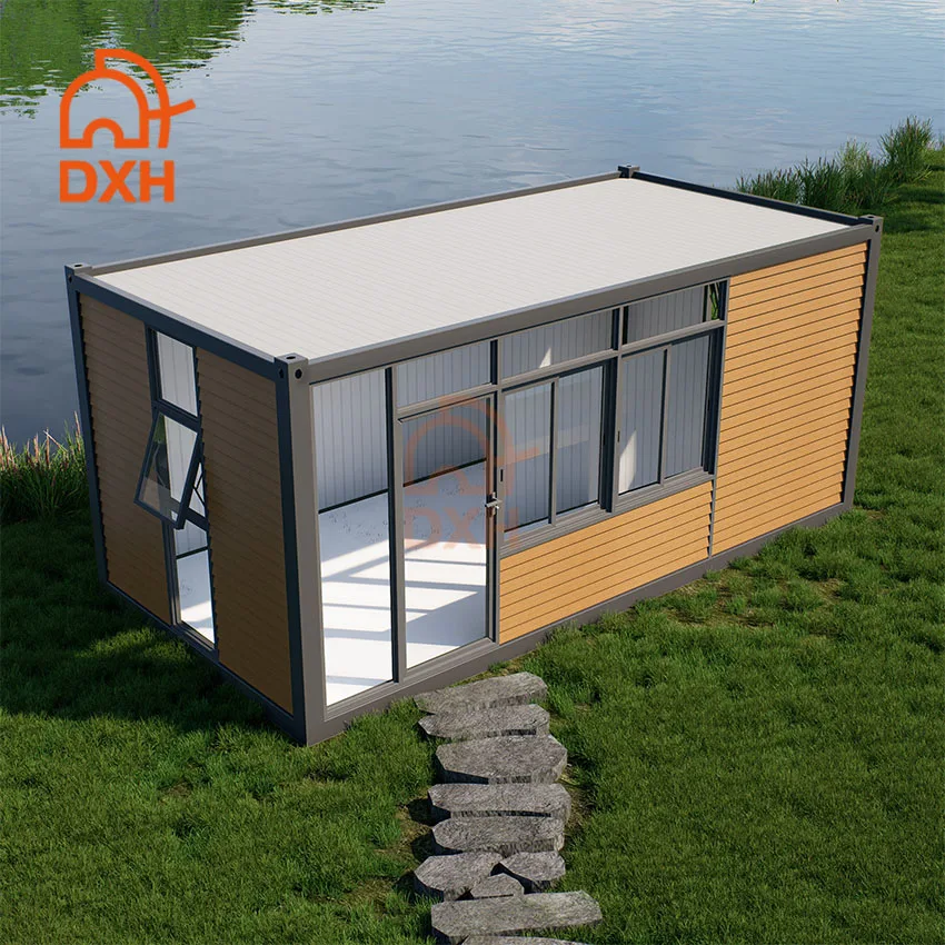 DXH Wholesale Custom Prefab Small  Modular Base Frame Container Prefabricated Homes Kit  House