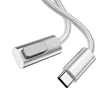 USB C to Magsaf 2 cable white nylon braided wire