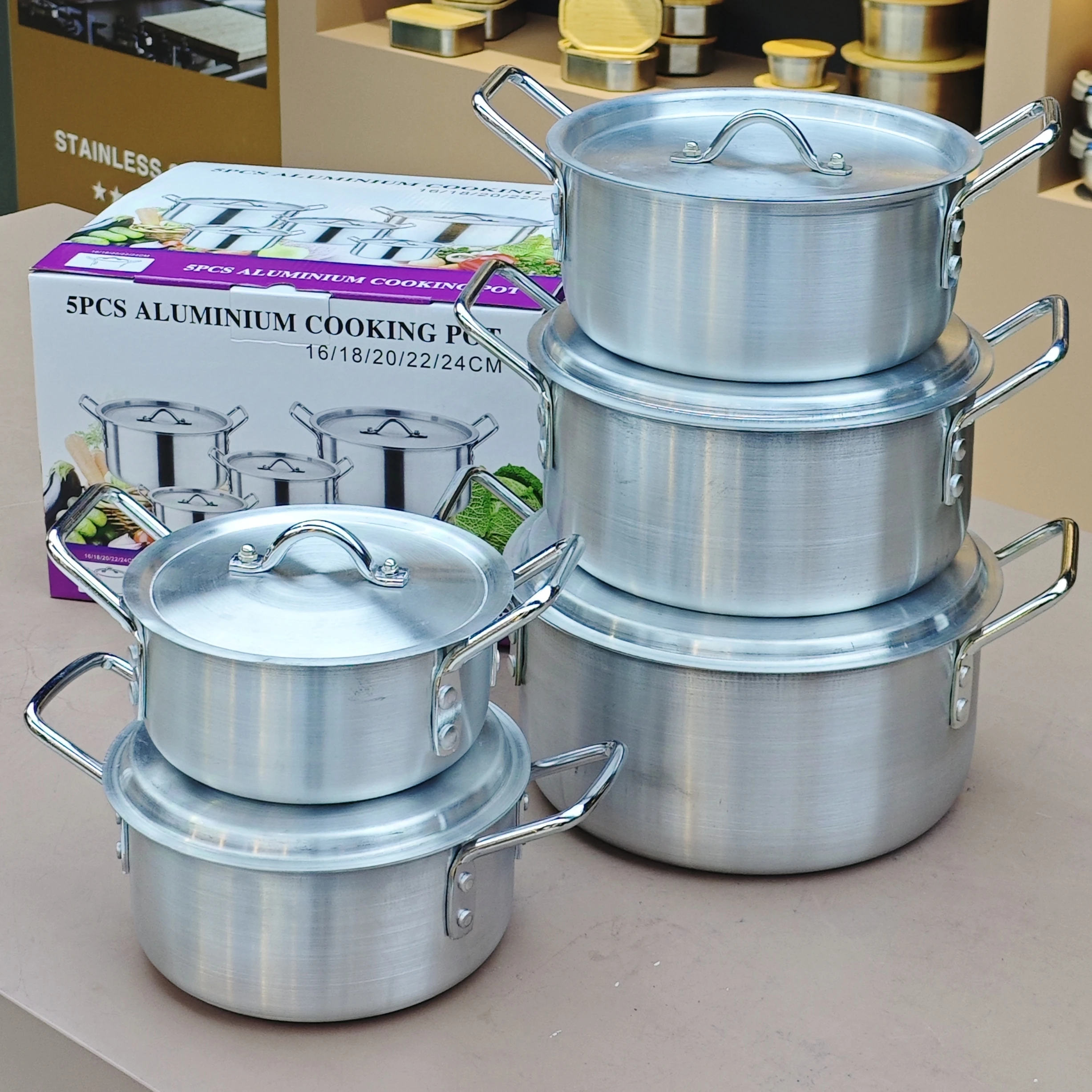 12 PCS Enamel Paint Nonstick Stainless Steel Cookware Set Pots And Pans Casserole Kitchen Set With Silicon Handles